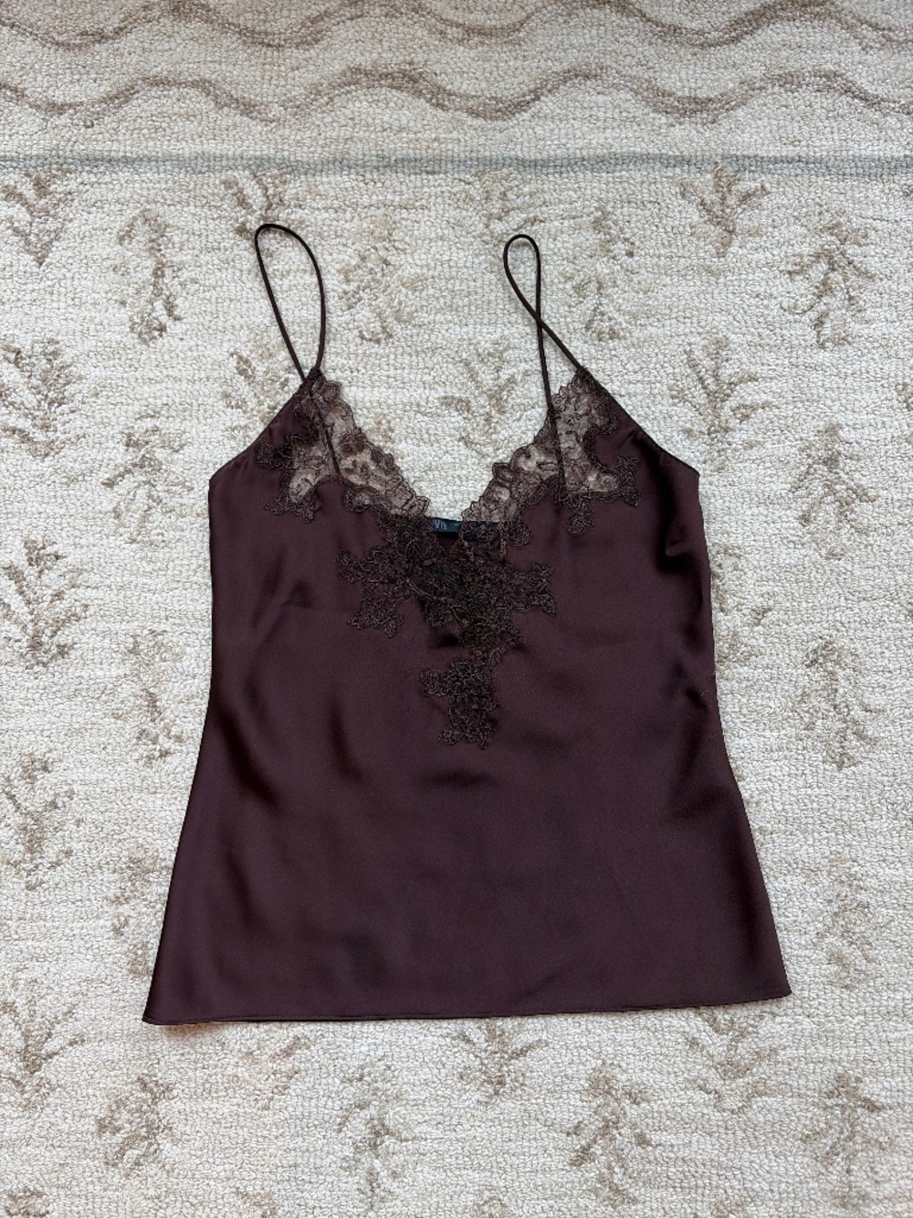 Zara Brown Lace Cami, Small